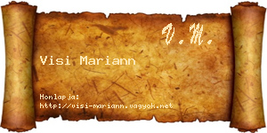 Visi Mariann névjegykártya