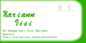 mariann visi business card